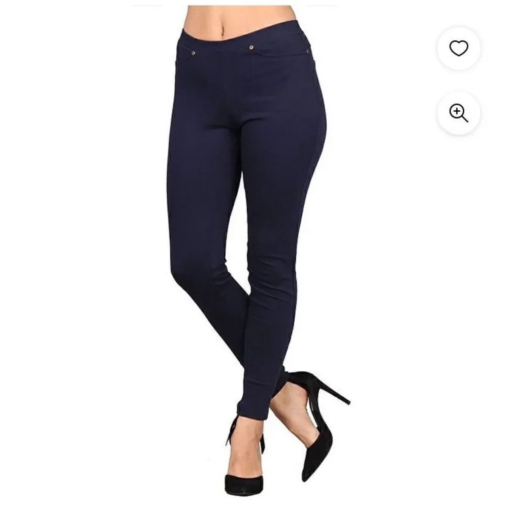 Lildy Women's Denim Leggings Stretchable Cotton Blend Small-Medium NWT S/M